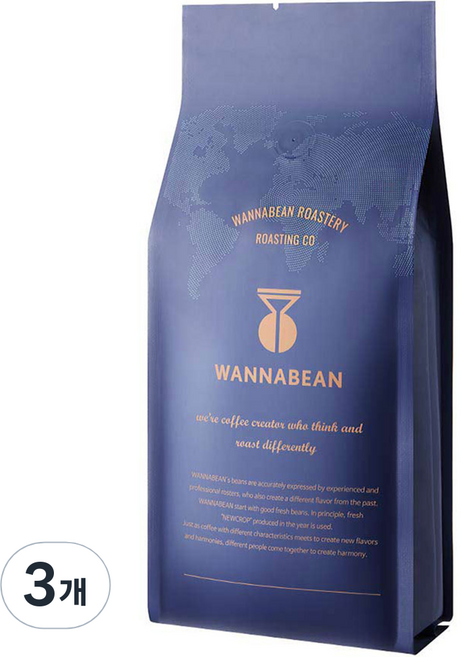 워너빈 시그니쳐 블랜디드 원두커피, 홀빈(분쇄안함), 1kg, 3개