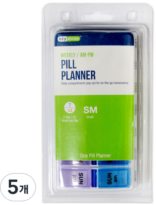 이지도즈 7일 AM PM 분리형 약통 랜덤발송, 5개