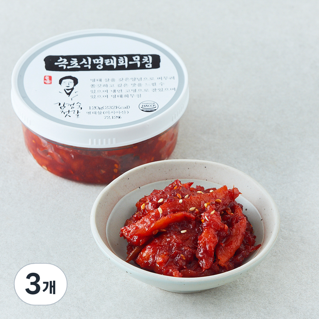 동광 김정숙 젓갈 속초식 명태회무침, 120g, 3개