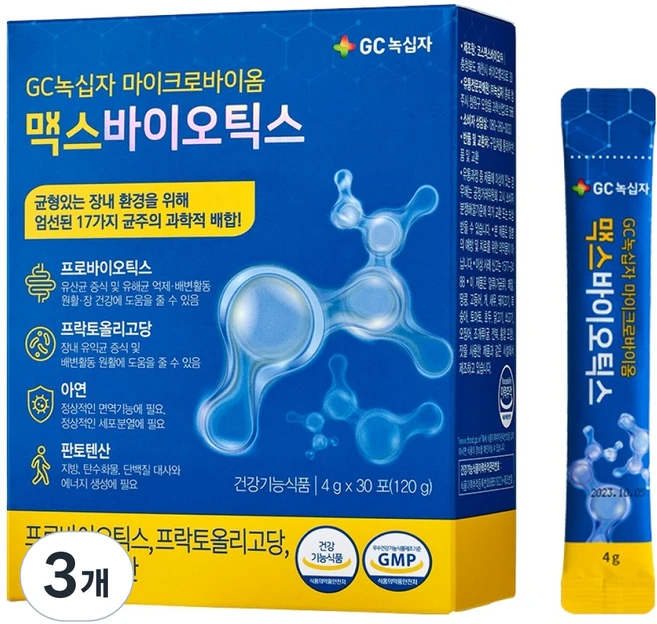 GC녹십자 마이크로바이옴 맥스바이오틱스, 120g, 3개 - 쿠팡