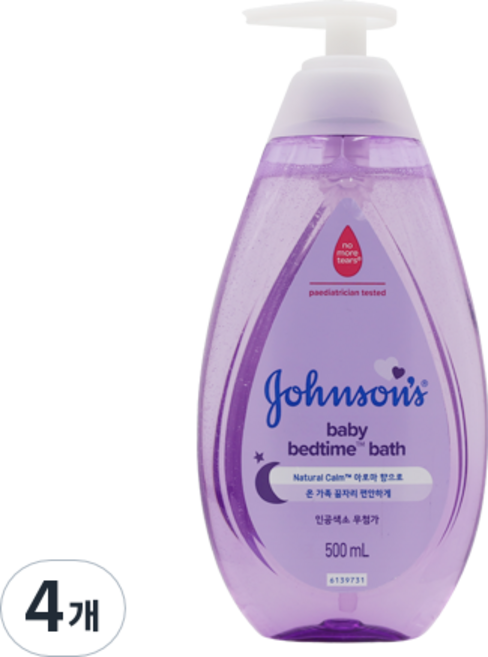 존슨즈베이비 베드타임 베이비 바스, 500ml, 4개