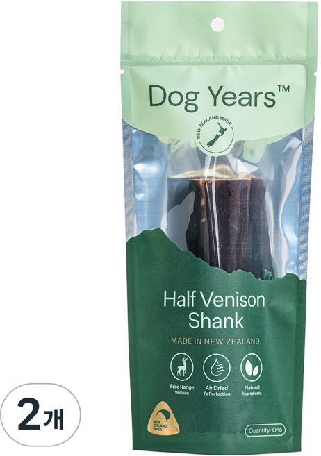 독이어스 강아지 사슴정강이뼈 간식 소, 65g, 2개, 혼합맛(소고기/사슴고기)