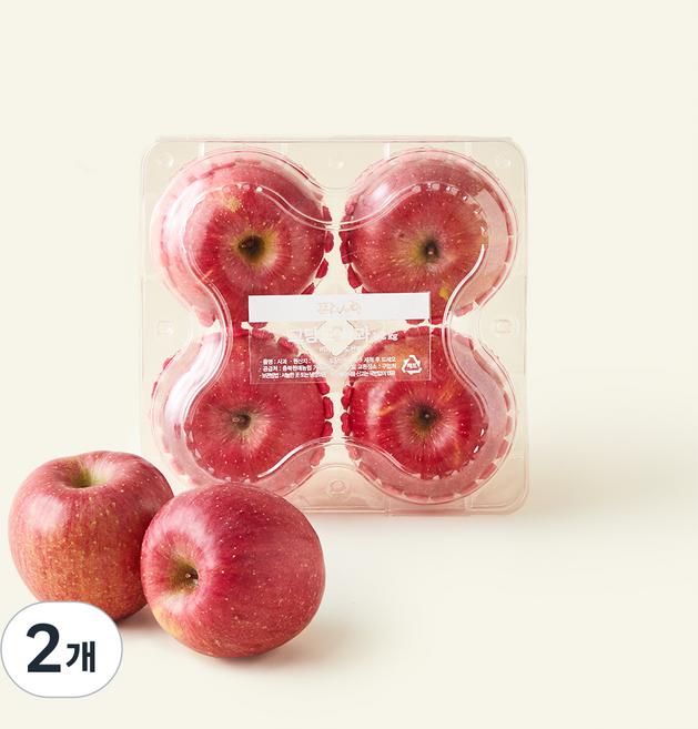 프레샤인 고당도 사과 4입, 2개, 1.2kg