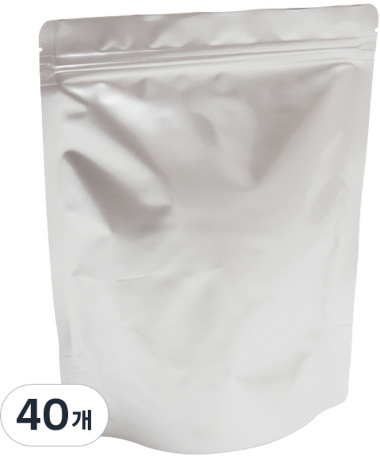 스탠드 양면 은박 지퍼백, 특대(XL) 이상, 20개입, 2개