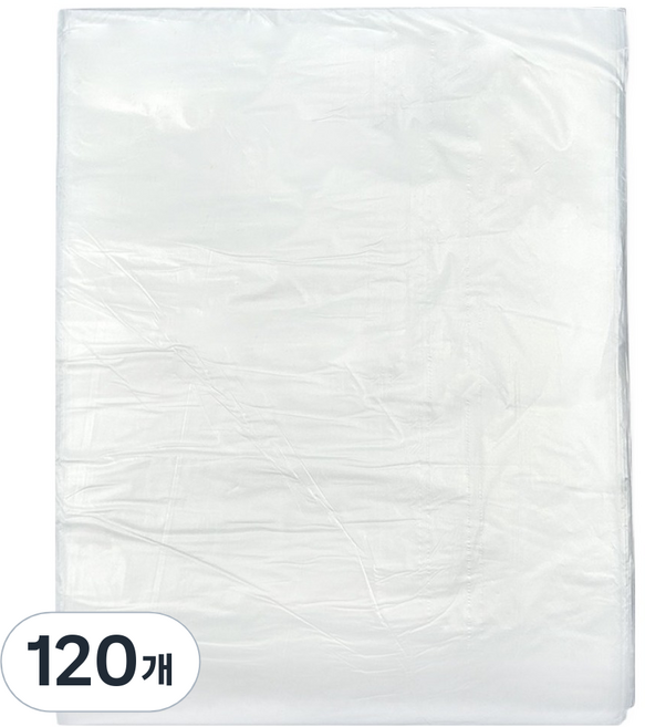 월드크린 분리수거 배접 비닐봉투 백색, 80L, 120개