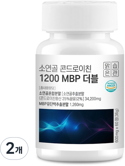 맑은습관 소연골 콘드로이친 1200 MBP 36g, 2개, 60정