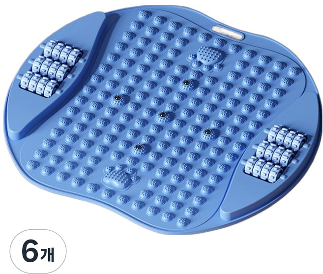 라온템 홈트 발맛사지 지압매트, 블루, 6개
