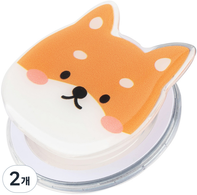 구스페리 맥세이프 동물 아크릴 스마트톡, 20 수줍은시바, 2개