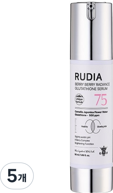 RUDIA 極致亮採穀胱甘肽精華液, 5個, 50ml