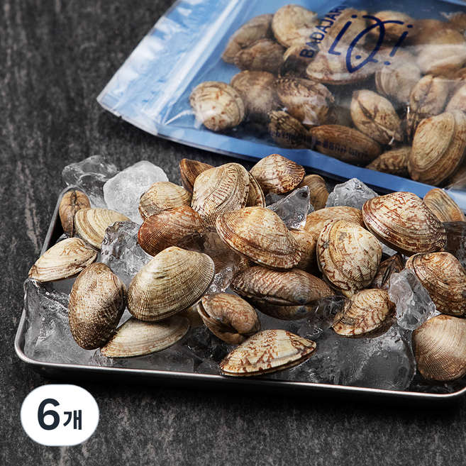 바다자리 남해안 생물 바지락 (냉장), 400g, 6개