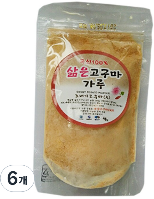 조내기고구마 삶은고구마 가루, 100g, 6개