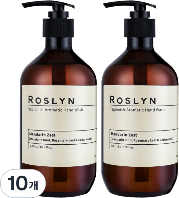 로즐린 아로마틱 핸드워시 만다린제스트, 500ml, 10개