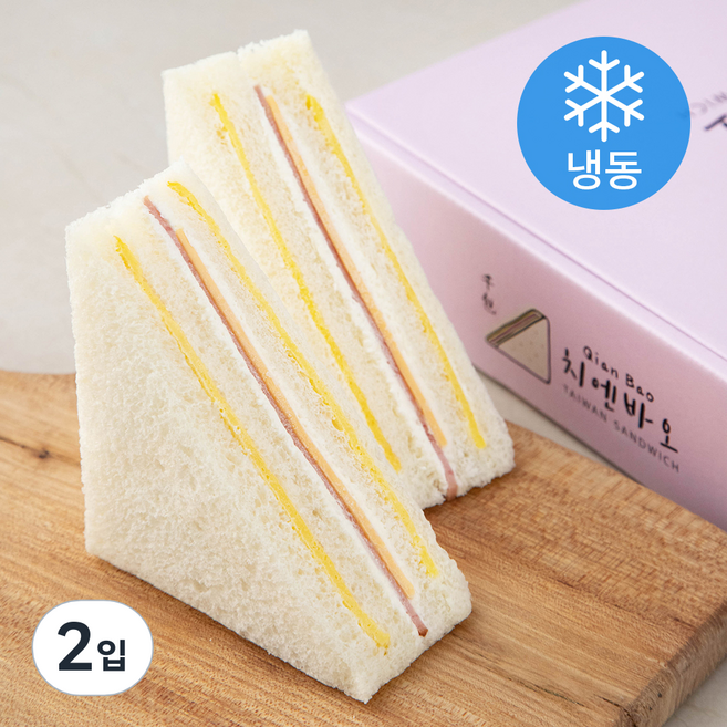 치엔바오 대만식 햄치즈샌드 (냉동), 78g, 8개입, 2개
