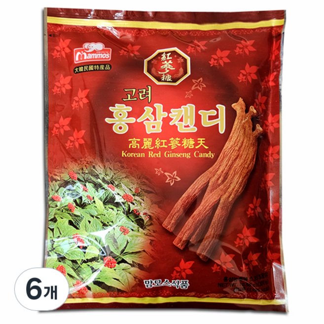 맘모스제과 고려홍삼 캔디, 300g, 6개