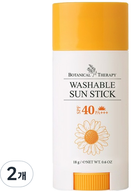 보타니컬테라피 워셔블 썬스틱 SPF40 PA+++, 18g, 2개