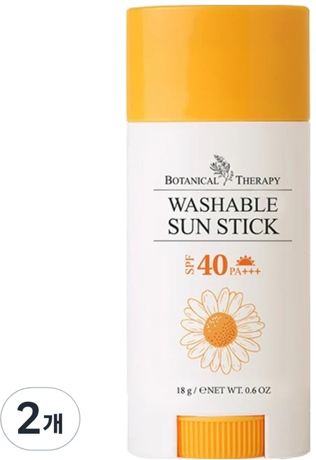 보타니컬테라피 워셔블 썬스틱 SPF40 PA+++, 18g, 2개 - 쿠팡