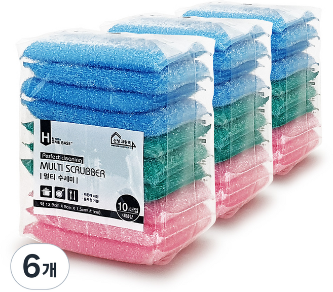 신성크린텍 멀티수세미, 10개입, 6세트