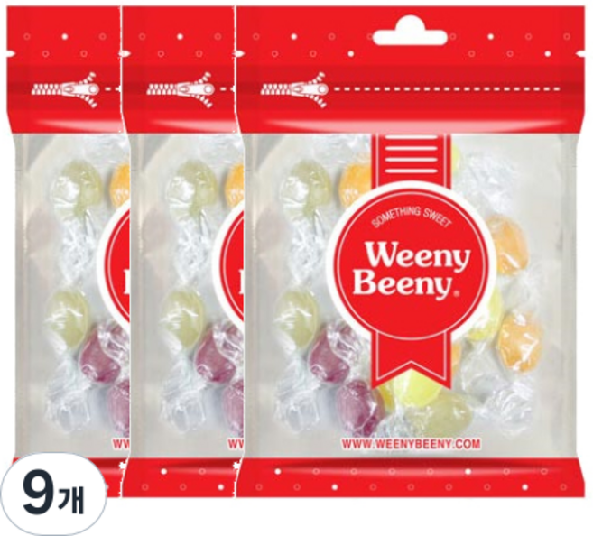 위니비니 후르츠맛믹스 슈가프리 캔디, 50g, 9개