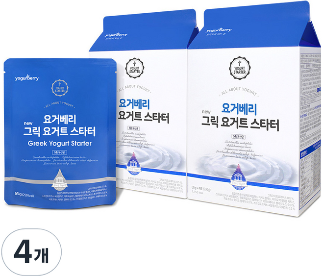 yogurberry 希臘優格菌粉, 65g, 4件, 4個