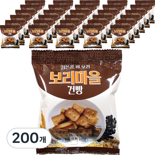 금풍제과 검은콩깨 보리건빵, 30g, 200개