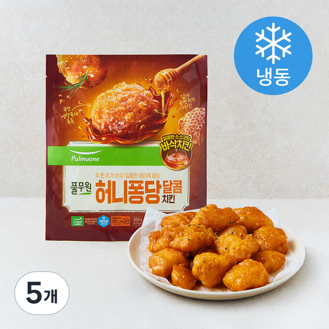 풀무원 허니퐁당 달콤치킨 (냉동), 350g, 5개