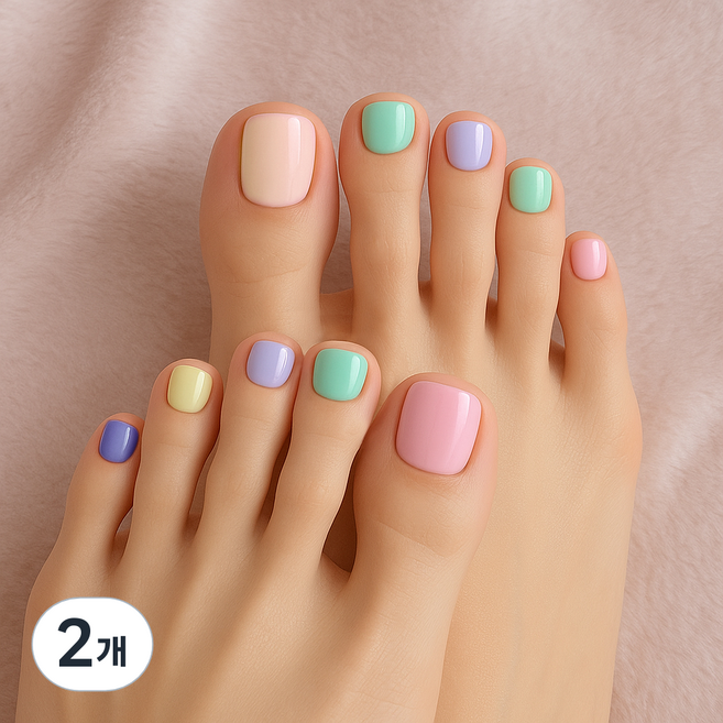 잇템샵 믹스컬러 페디큐어 네일 아트 스티커, 2개, 판타스틱베이비