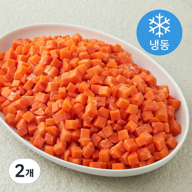 아침과저녁 당근 다이스 (냉동), 2개, 1kg