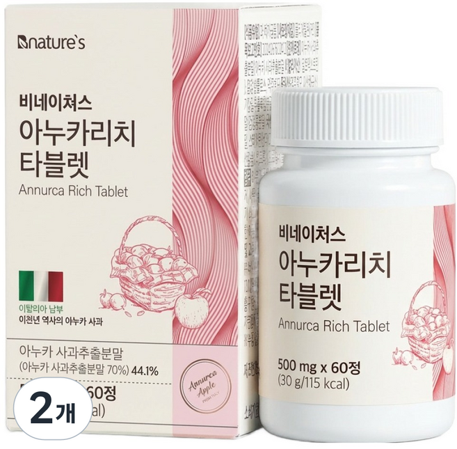 비네이쳐스 아누카리치 타블렛 30g, 60정, 2개