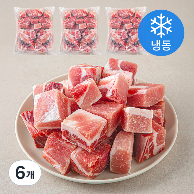 사조프레시미트 오스트리아산 돈갈비 찜용 3 x 3 x 3 cm (냉동), 6개, 1kg