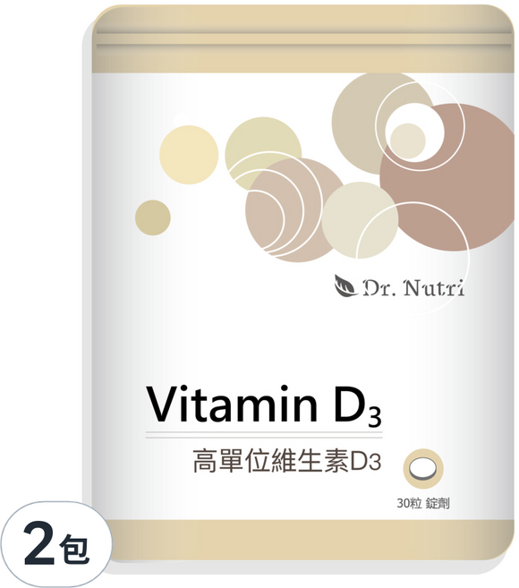 Dr. Nutri 芯漾生醫 維生素 D3錠, 30顆, 300mg, 2包