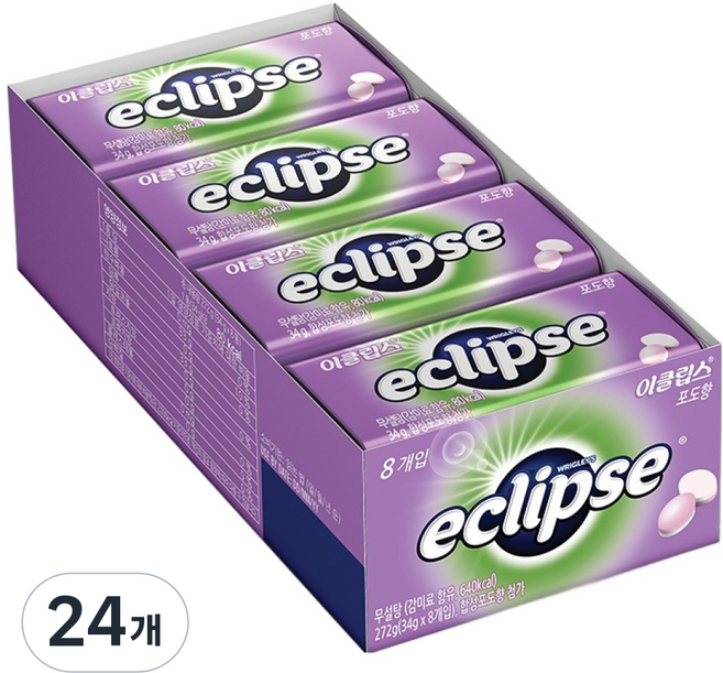 이클립스 캔디 포도향, 34g, 24개