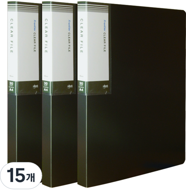 마이다스 30매 프론티어 화일 A4, 흑색, 15개