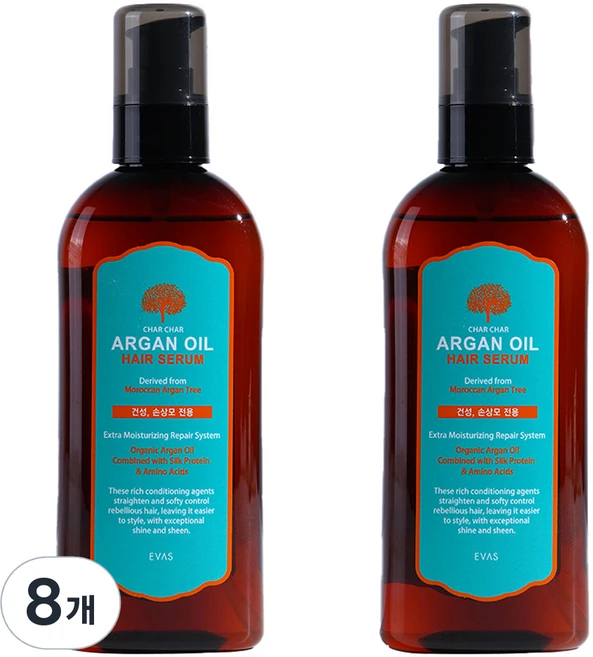 샤샤 아르간 오일 헤어세럼, 200ml, 8개 - 쿠팡