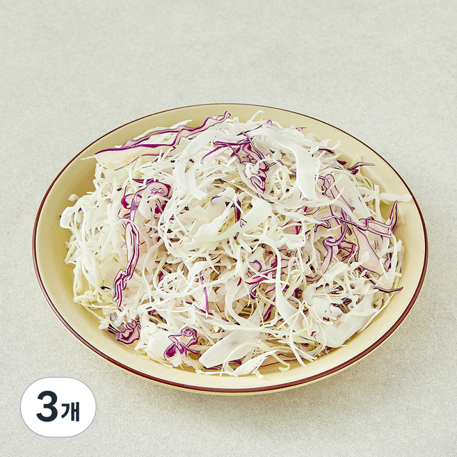 눈꽃 양배추 적채 믹스, 3개, 400g