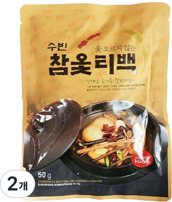 조은약초 수빈 참옻티백, 50g, 2개