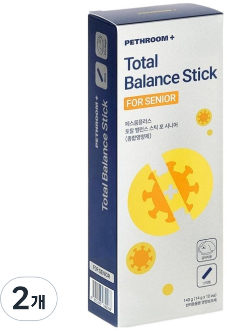 페스룸 플러스 토탈 밸런스 스틱 포 독 종합영양제 10p, 140g, 2개, 시니어