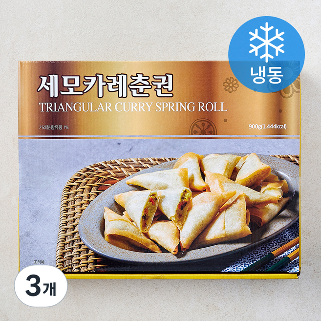 랜시 세모카레춘권 (냉동), 900g, 3개