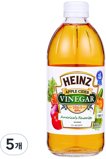 하인즈 애플사이다 식초, 473ml, 5개