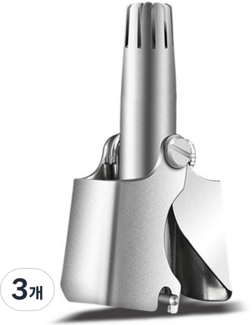이터널스 남성용 트리머 코털 제거기, 유광 실버, 3개