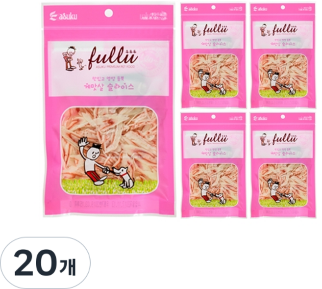후루루 고양이 슬라이스 간식, 게맛살슬라이스, 30g, 20개