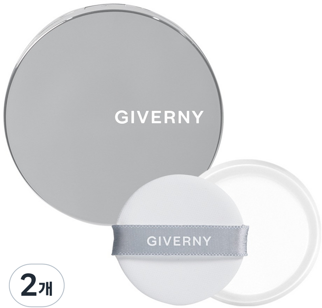 지베르니 밀착 커버 파운데이션 미니 휴대용기 5g, 실버, 2개