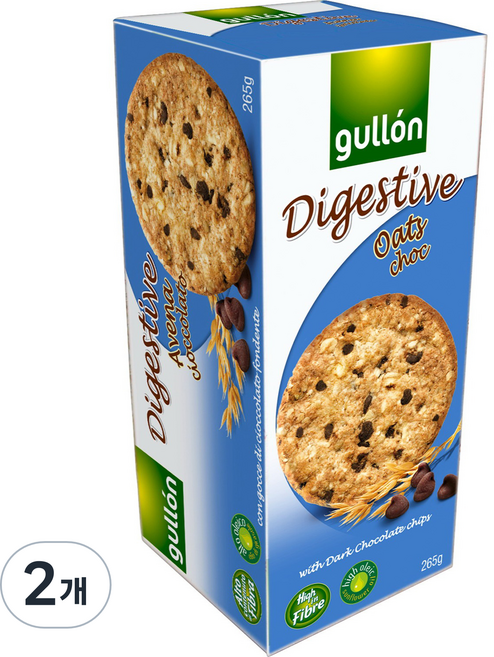 구욘 다이제스티브 귀리 초코칩 쿠키, 265g, 2개