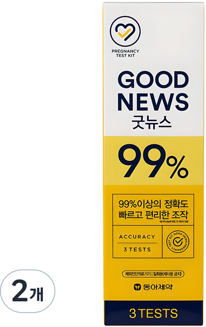 동아제약 굿 뉴스 임신테스트기, 3개입, 2개