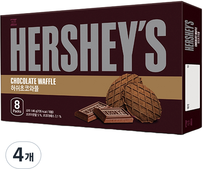허쉬 초코 와플, 146g, 4개