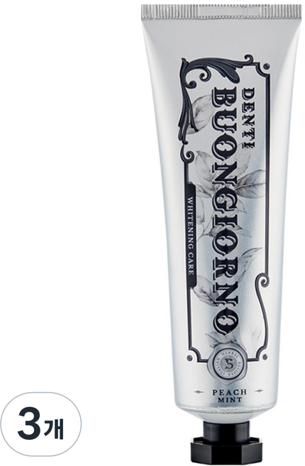 DENTI BUONGIORNO 美白亮白牙膏, 3個, 100g