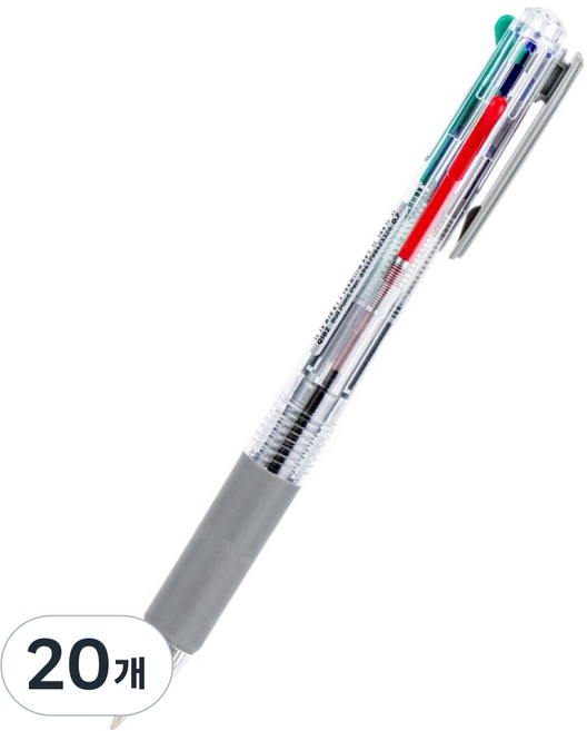 deLi 得力 纖細四色多功能筆 0.7mm, 20個, 透明
