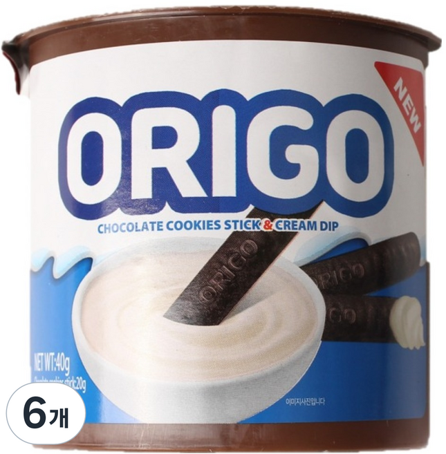 오리고 화이트 초코 스틱, 6개, 40g
