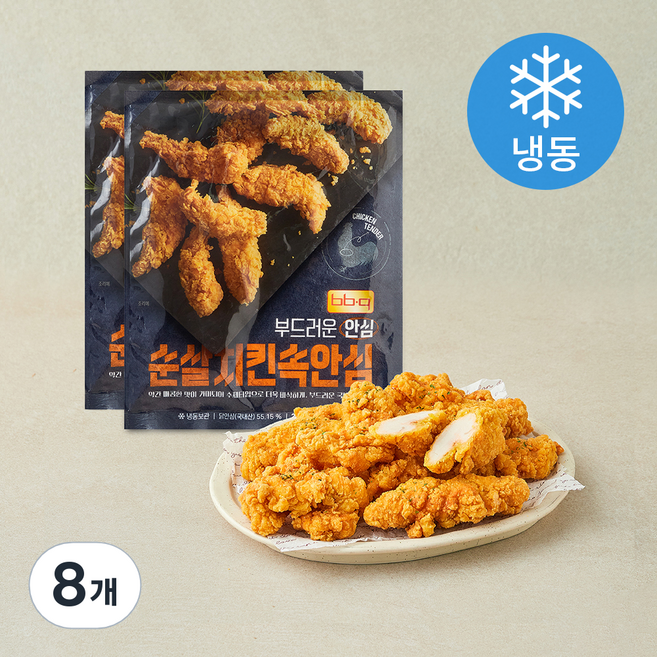 제너시스비비큐 순살 치킨 속안심 (냉동), 250g, 8개