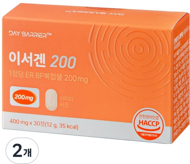 데이배리어 이서겐, 2개, 30정 - 쿠팡