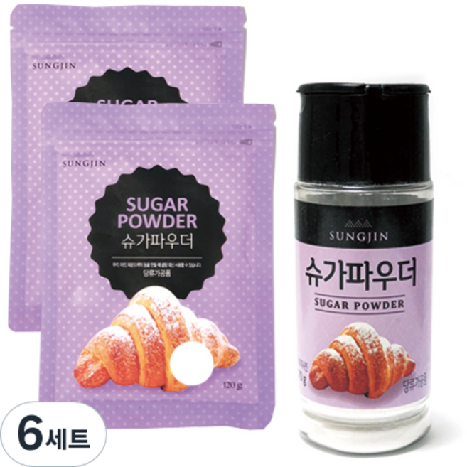 성진 슈가파우더 용기형 90g + 슈가파우더 지퍼형 120g 2p, 330g, 6세트